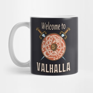 Welcome to Valhalla Viking Shield Mug